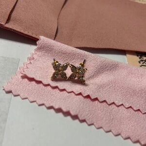 Gold and Silver Stud Earrings